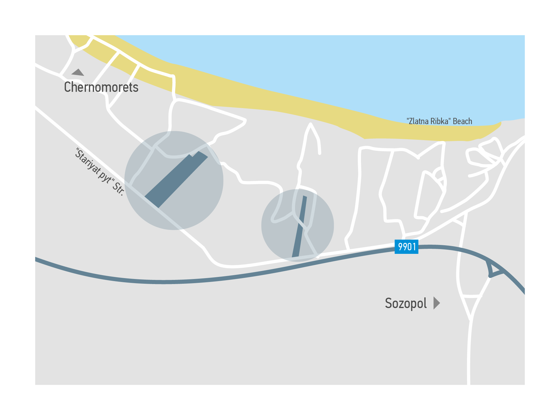 Land plots near Zlatna ribka camping-site, Sozopol